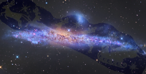 Des traces de vie sur la Galaxie NGC 4631... Joyeux Noël