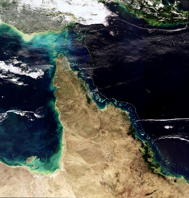 La Grande Barrière de Corail vue de l’espace