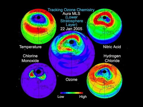 Le satellite AURA éclaircit la couche d'ozone au Pôle Nord