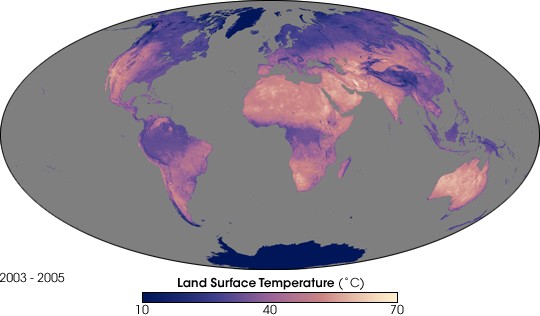 Les points les plus chauds à la surface du Globe