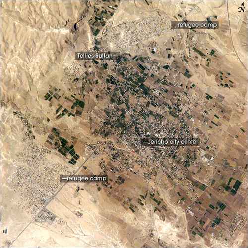 Jéricho, la plus ancienne ville du monde, vue de l'espace