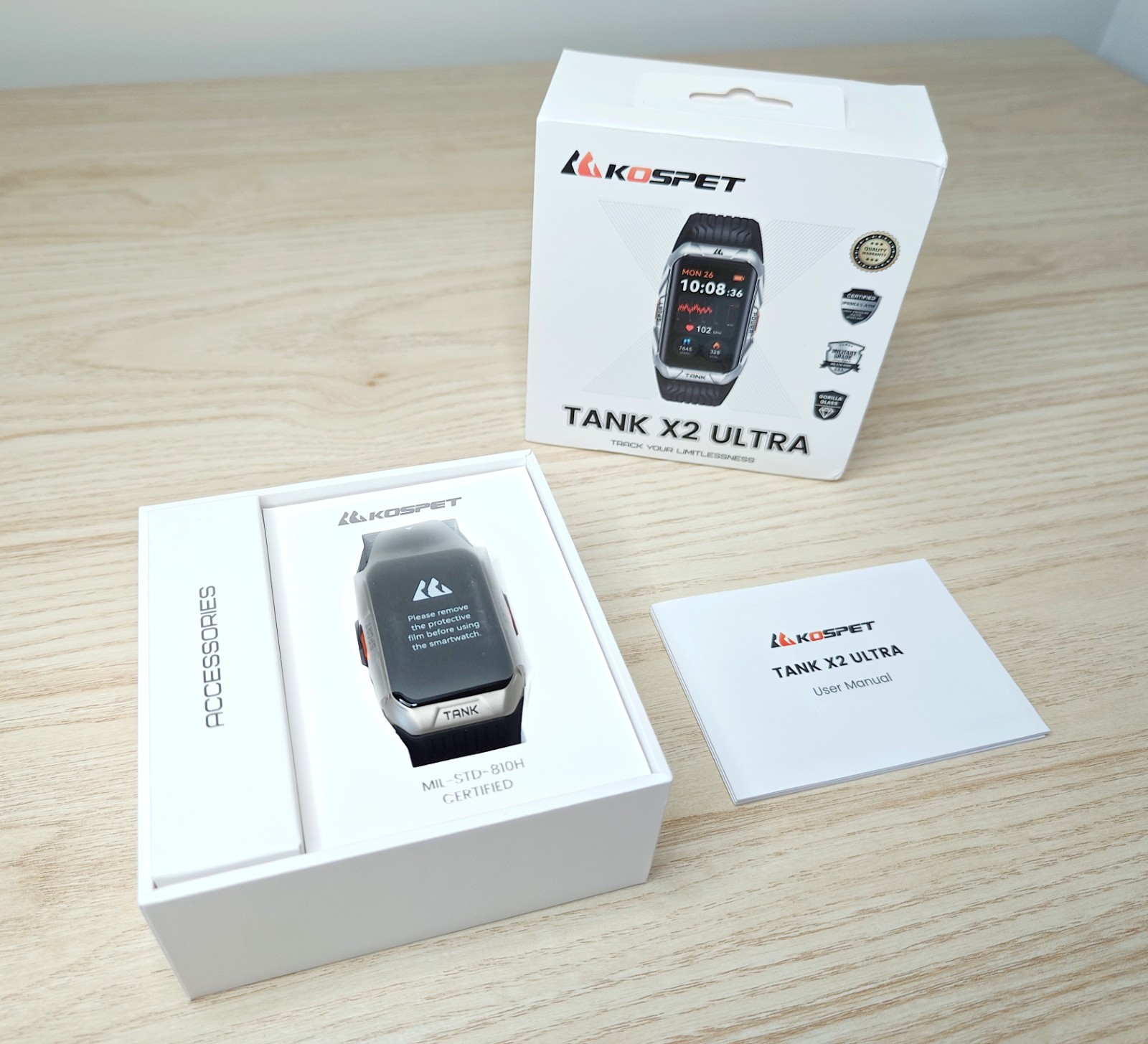 Montre connectée Kospet Tank X2 Ultra: 100% sport et santé
