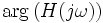 \arg{(H(j\omega))}\
