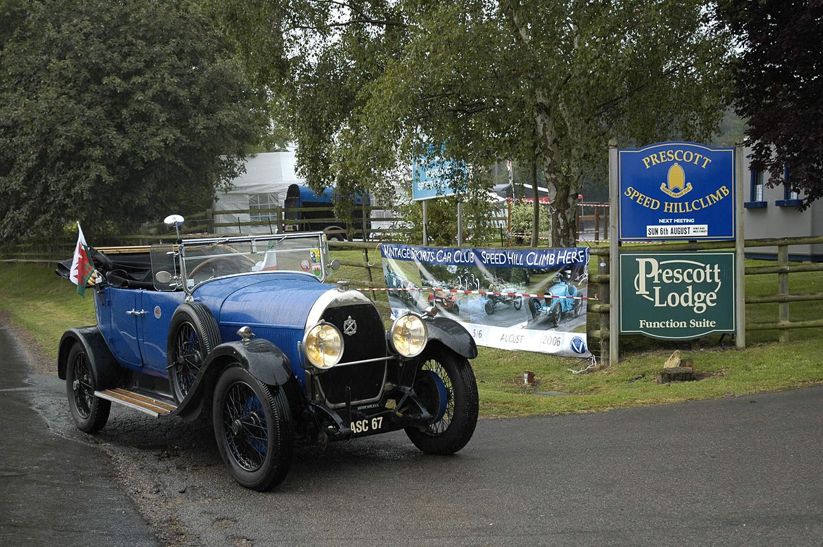 AM2, torpédo aluminium Melhuish & Co of Camden, 1925/26. Voyage été 2006 de 6366 km, Prescott Hill, Speed Hill Climb