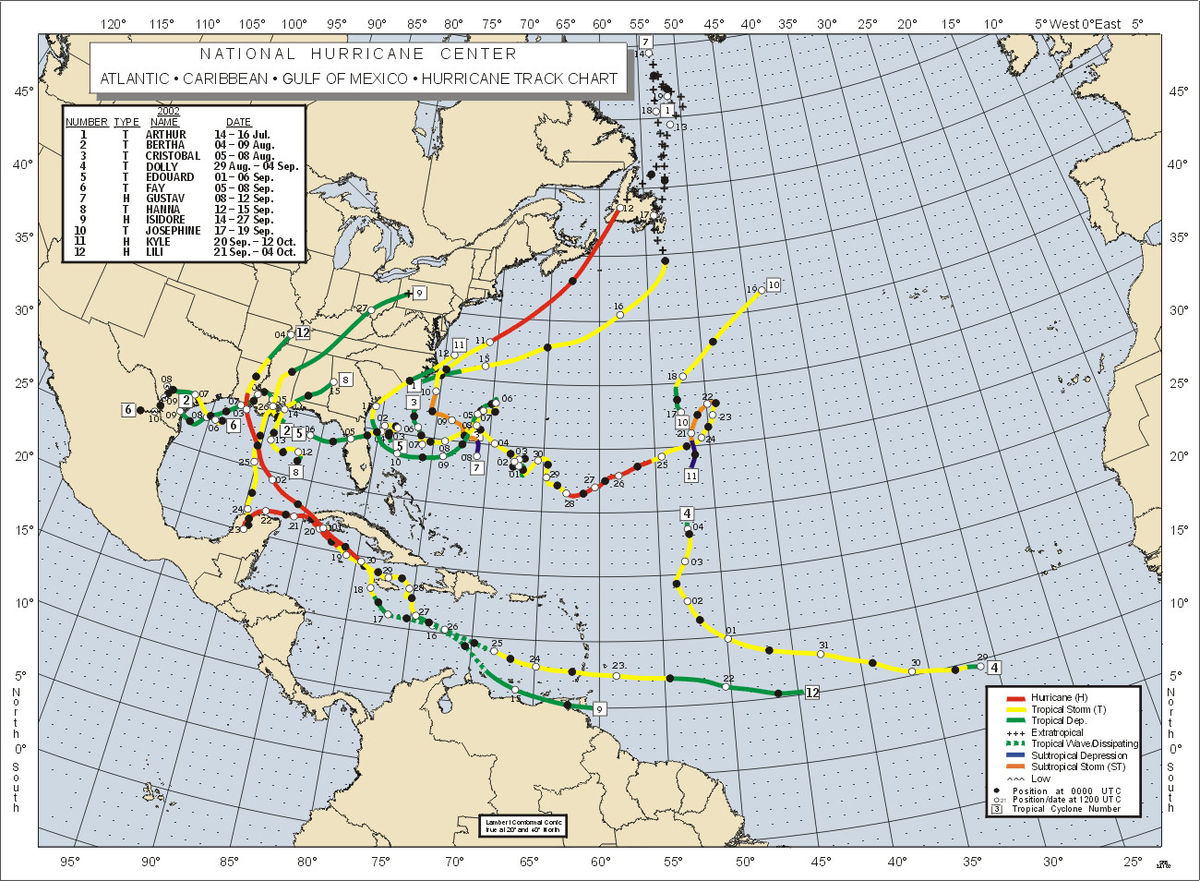 Carte des trajectoires