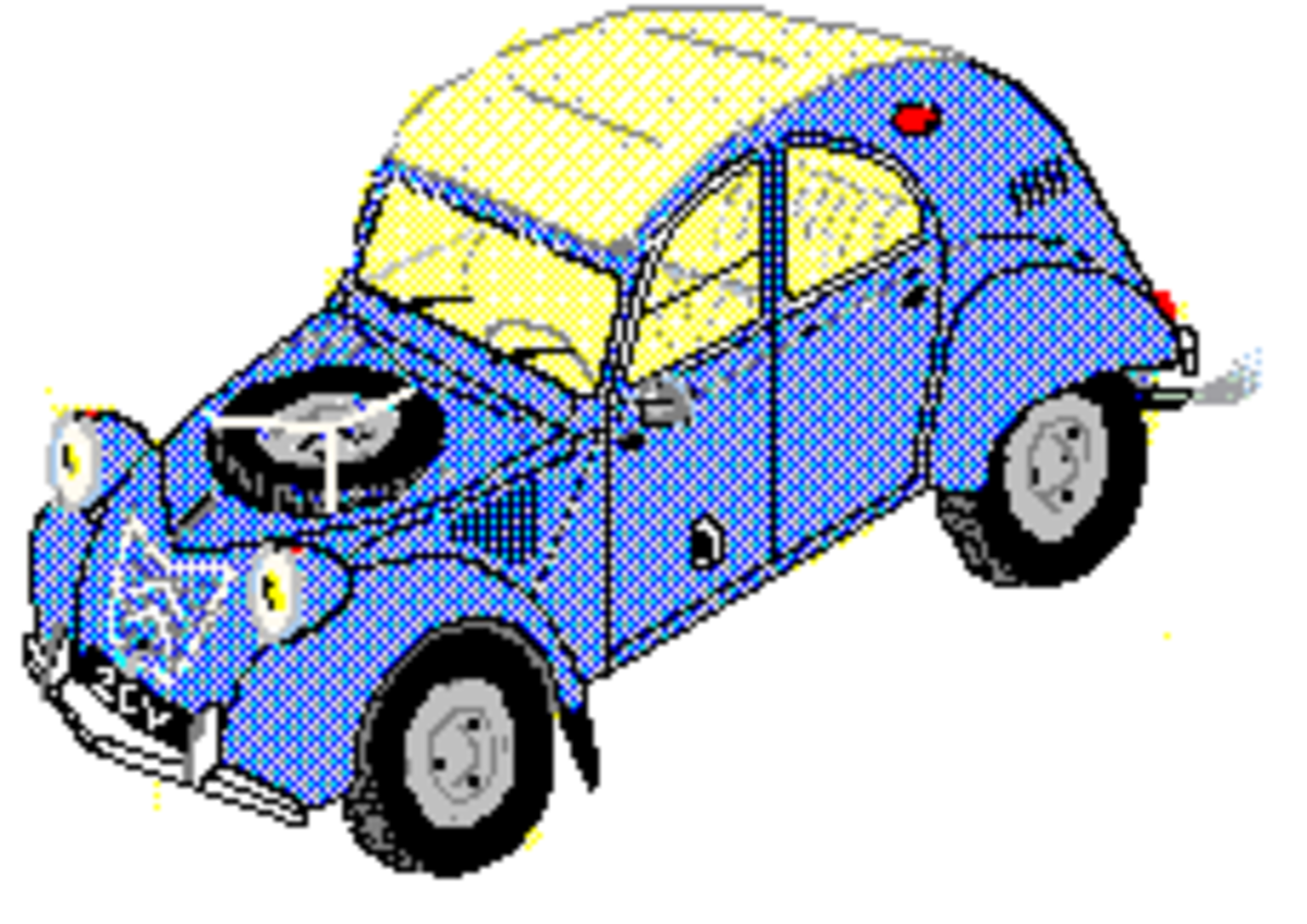 Dessin d'une 2CV 4x4