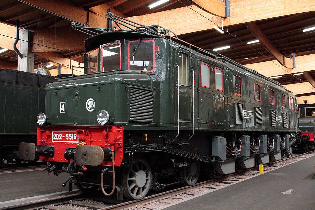 La 2D2 5516 à la Cité du train de Mulhouse.