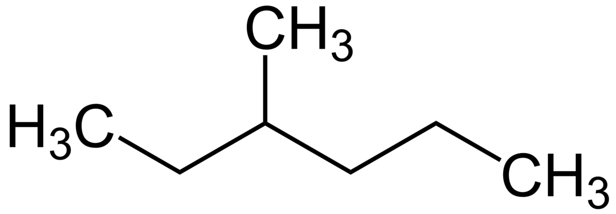 Représentations du 3-méthylhexane