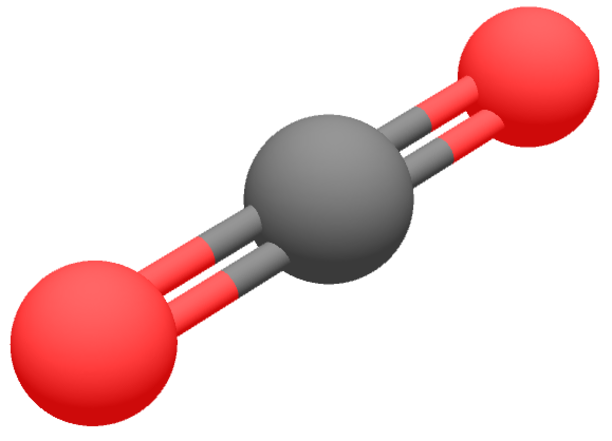 représentation 3D du dioxyde de carbone