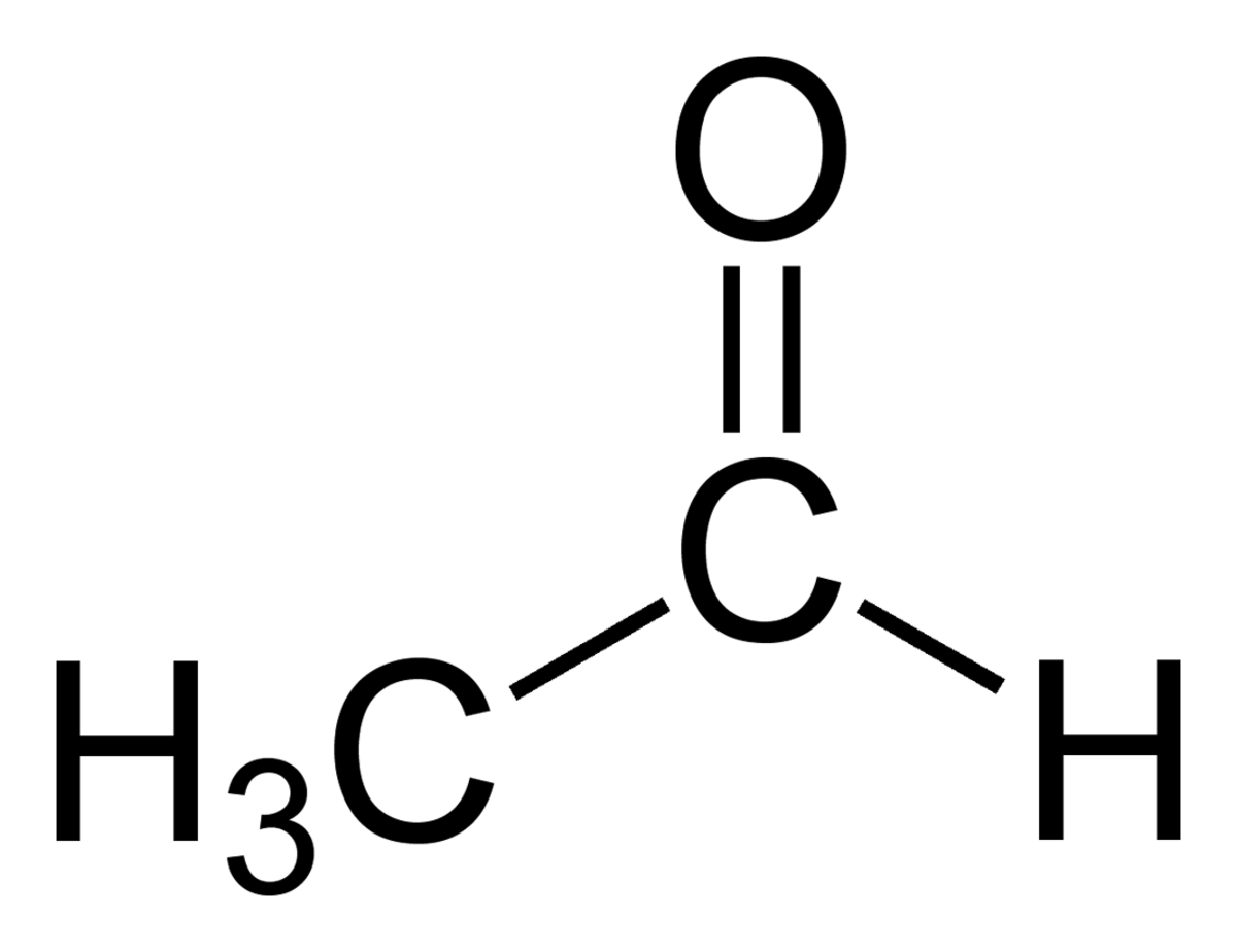 Formule semi-développée de l'éthanal