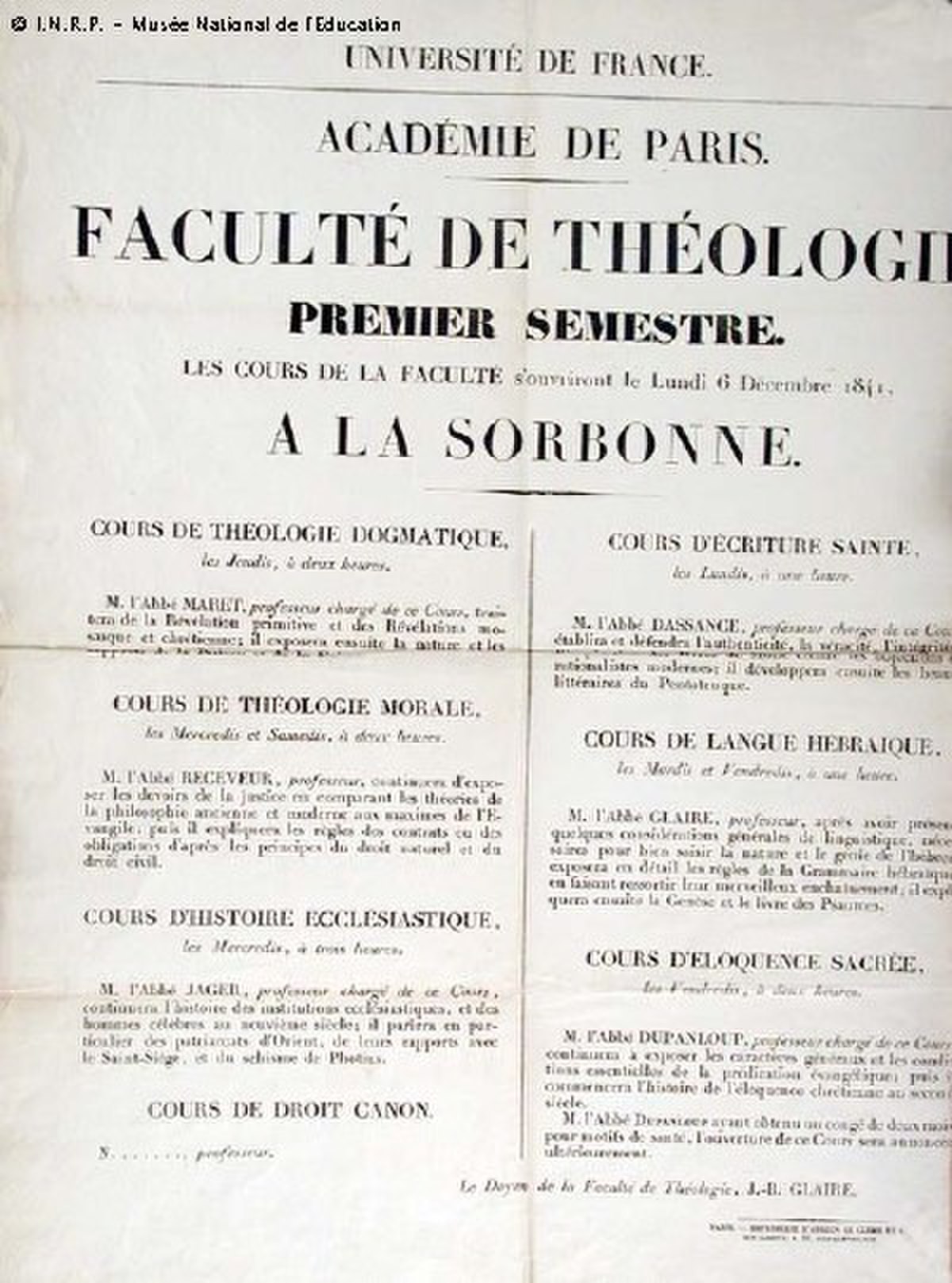 Faculté de théologie catholique de Paris