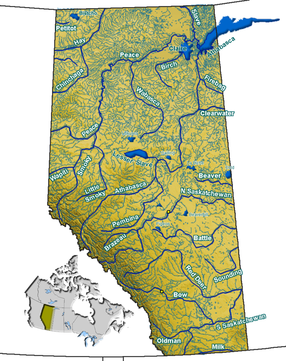Liste des lacs du Canada