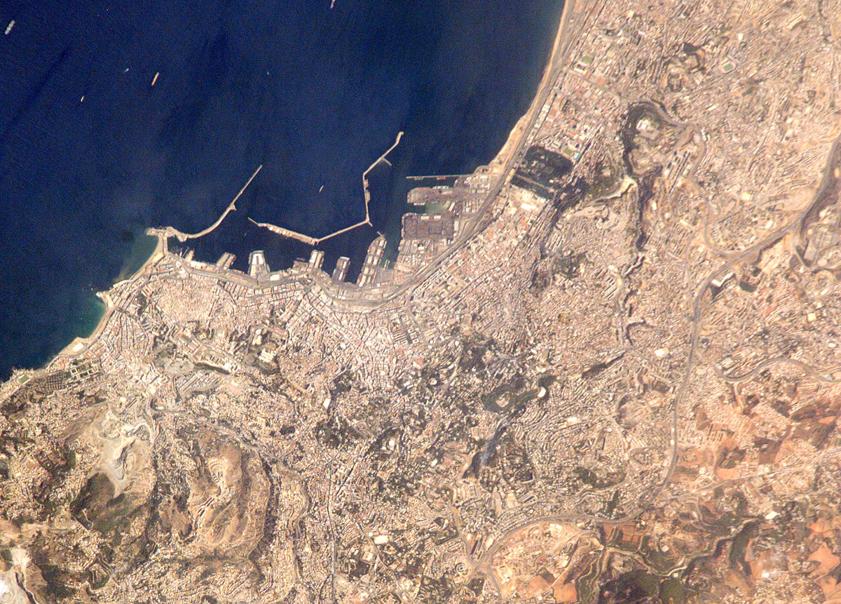 Vue satellitaire d'Alger