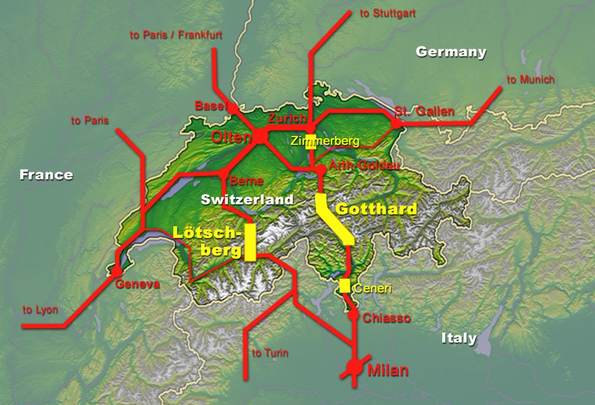 Histoire des tunnels alpins en Suisse