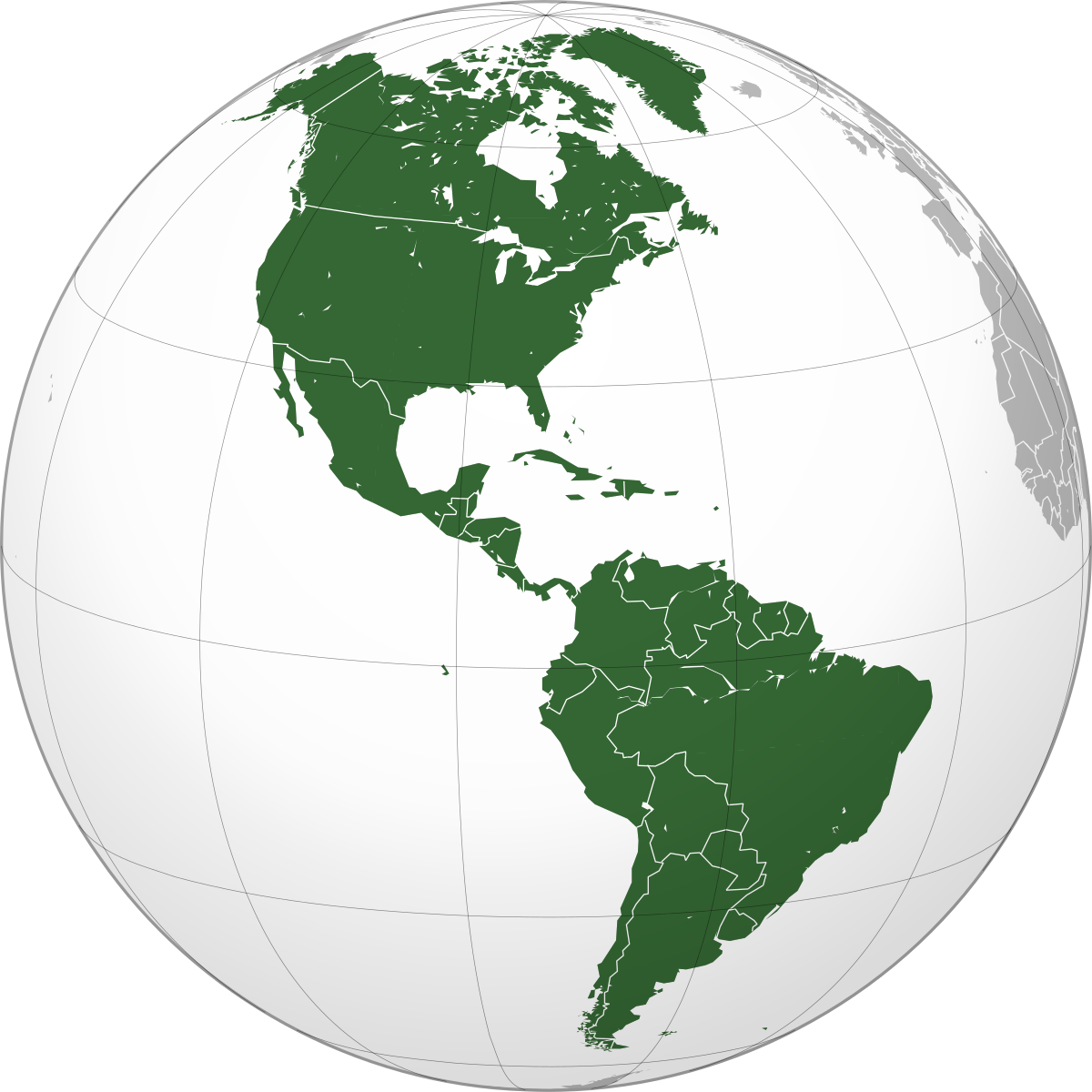Carte de localisation de l'Amérique