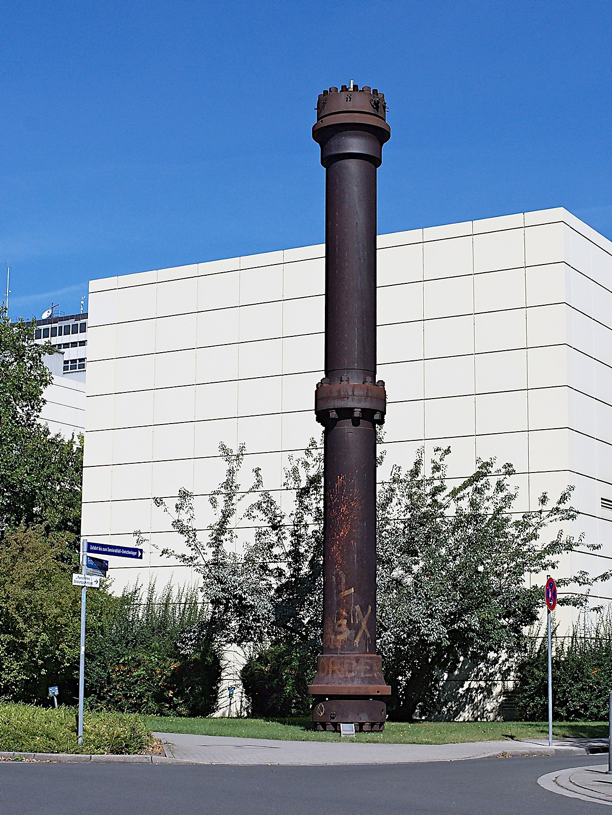 Un réacteur chimique utilisé pour la synthèse de l'ammoniac selon le procédé Haber-Bosch