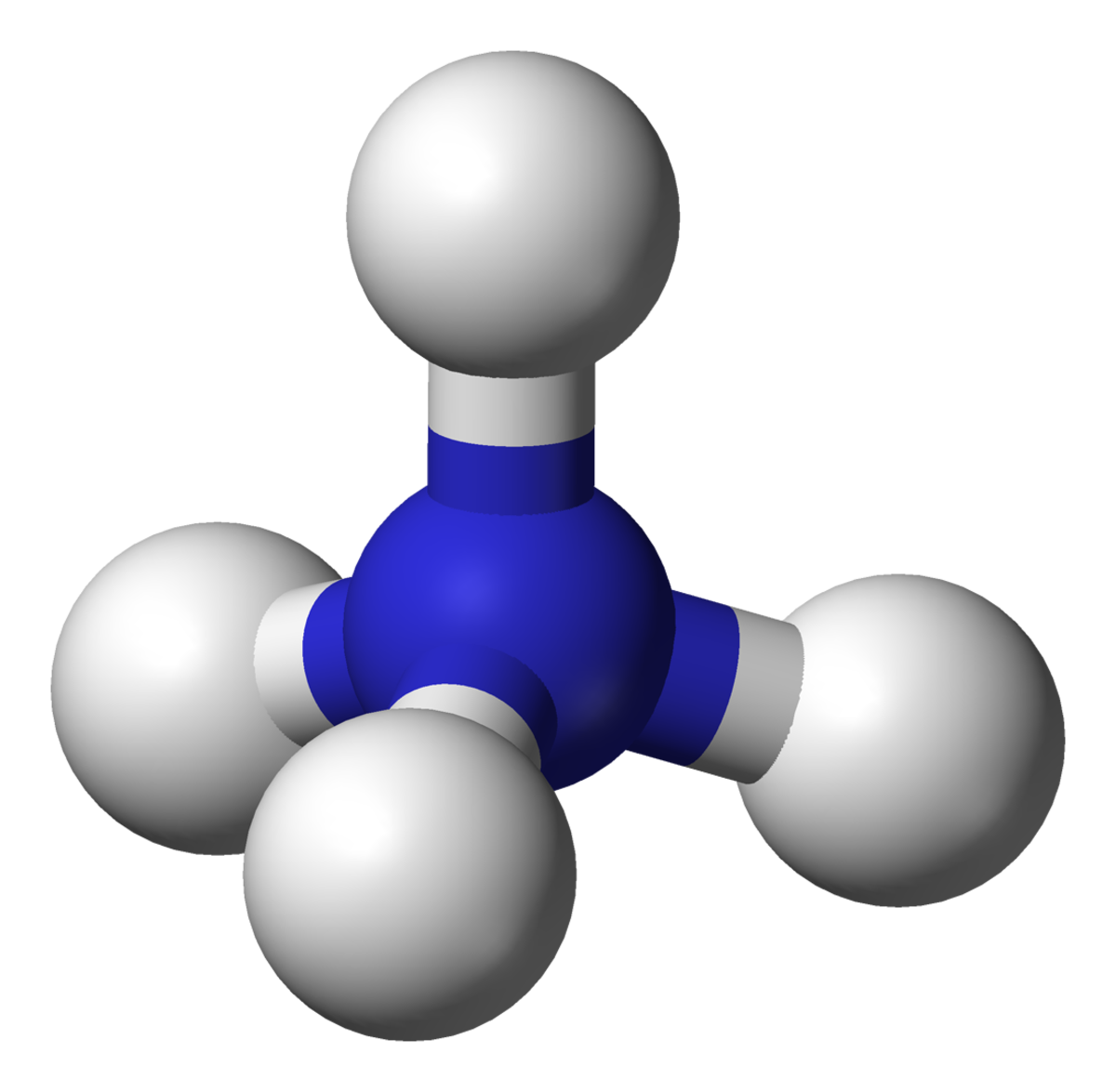 Représentation de l'ion ammonium