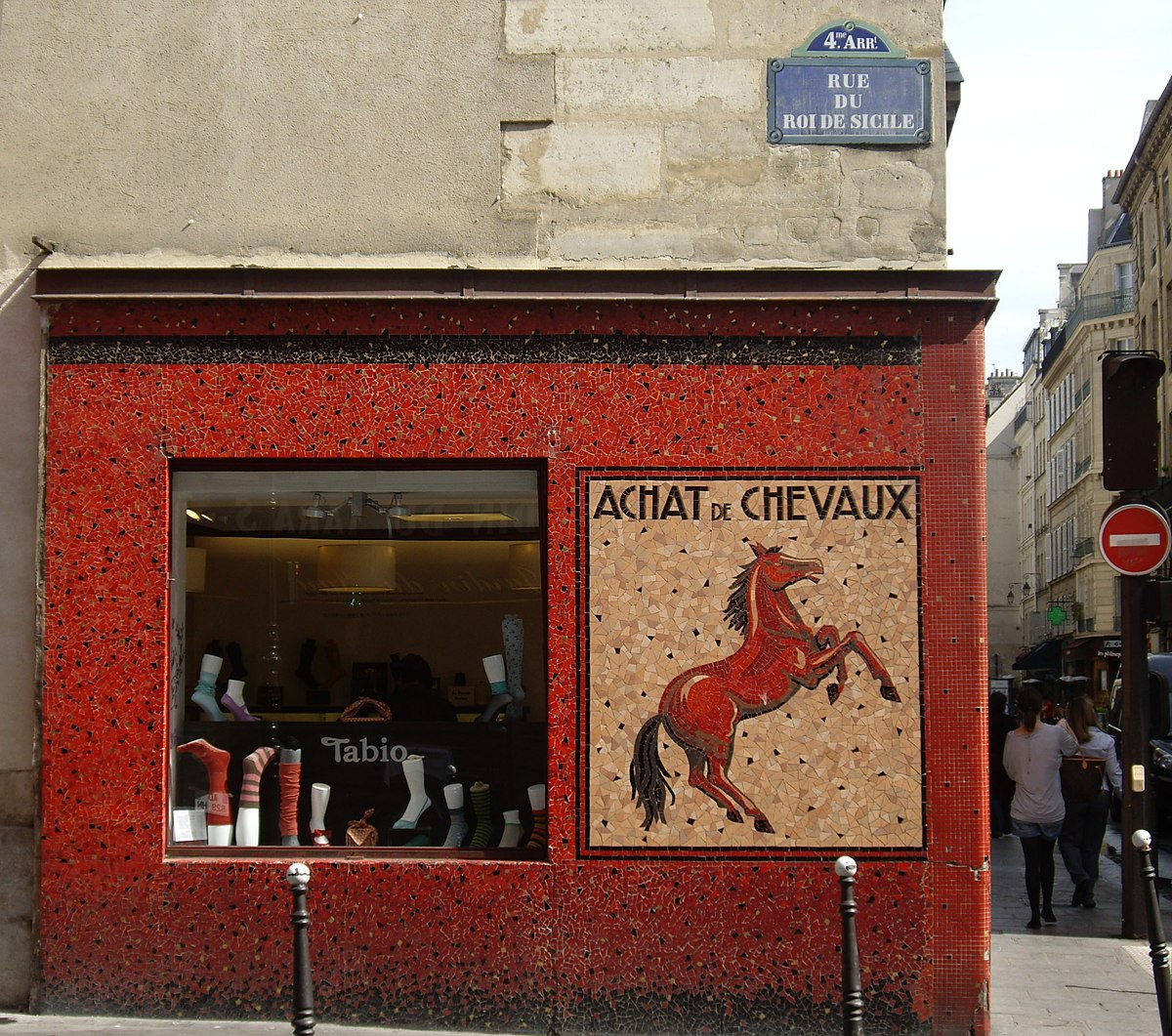 Boucherie chevaline, 15 rue Vieille-du-Temple, 56 rue du Roi-de-Sicile