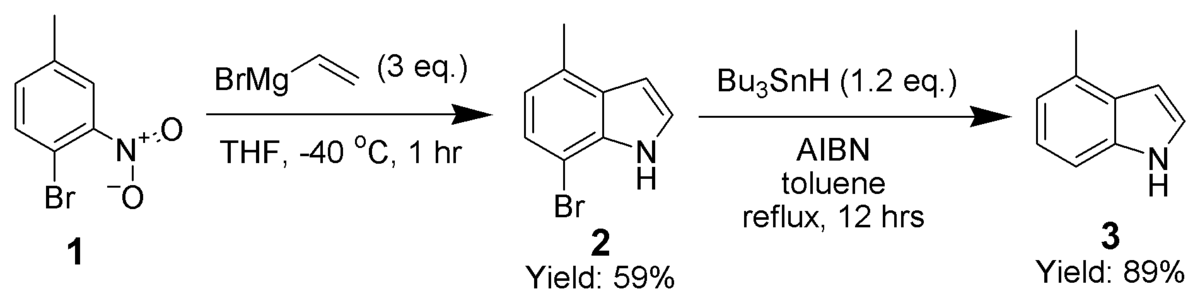 Modification de Dobbs de la synthèse de Bartoli de l'indole