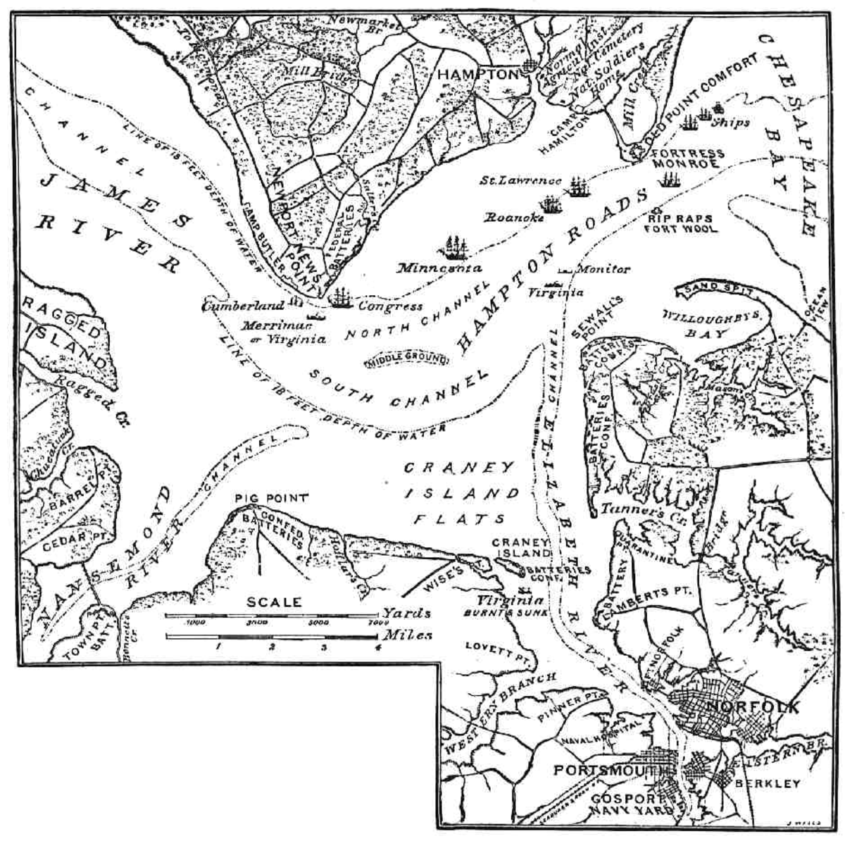 Carte de Hampton Roads