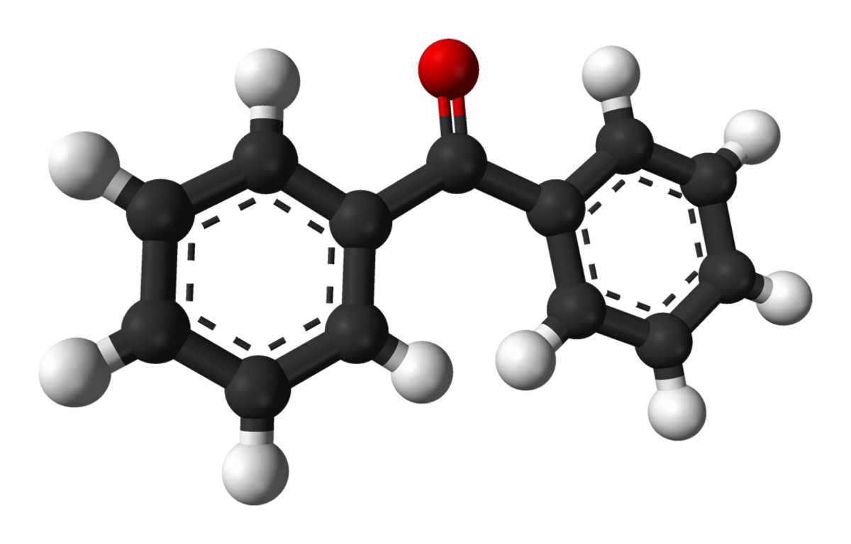Structure 2D de la benzophénone