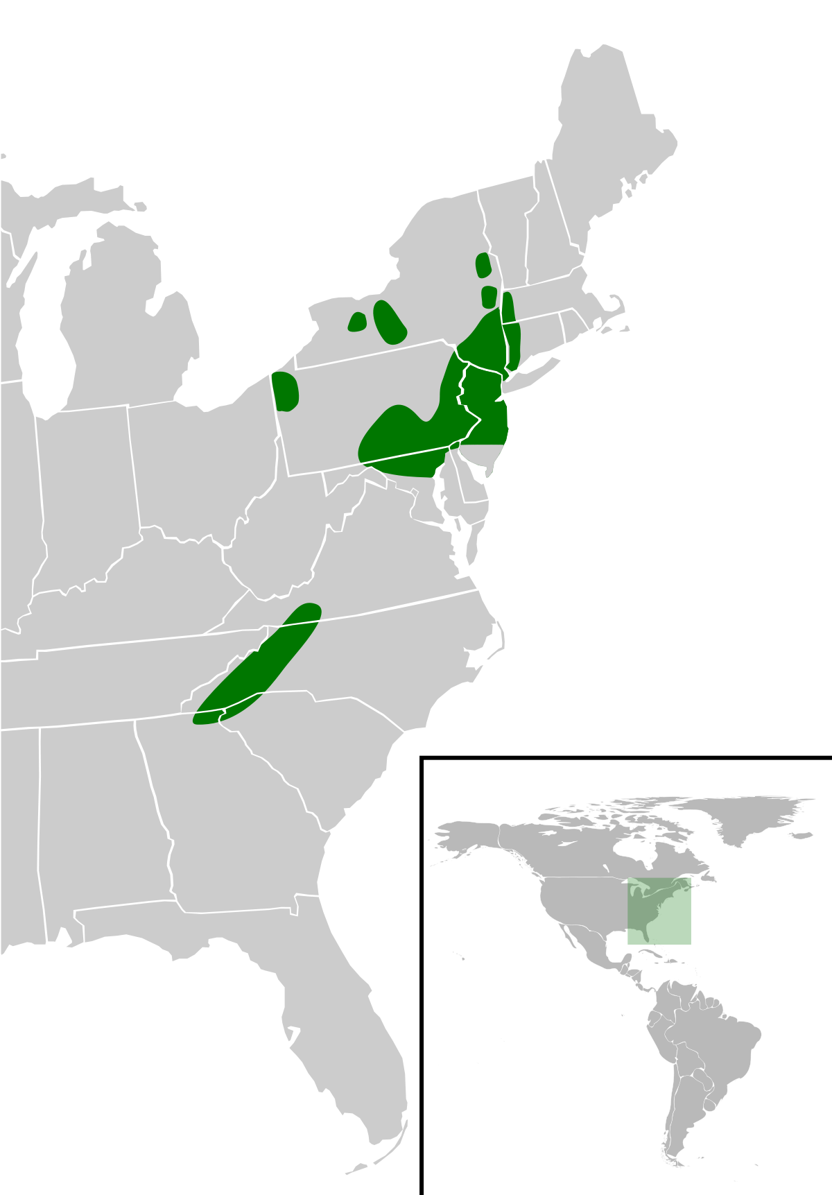 Bog turtle distribution map.svg