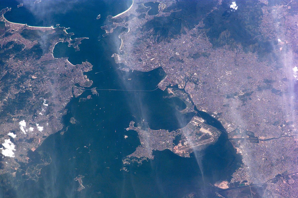 Vue de la baie de Guanabara (image satellite)