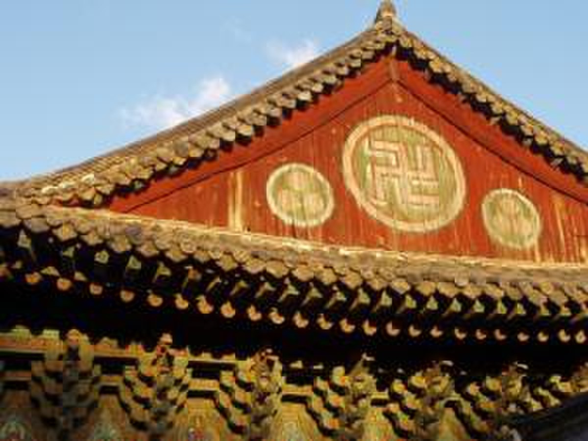 Fronton d’un temple coréen