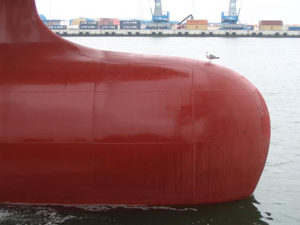 Bulbe d'étrave d'un porte-conteneurs