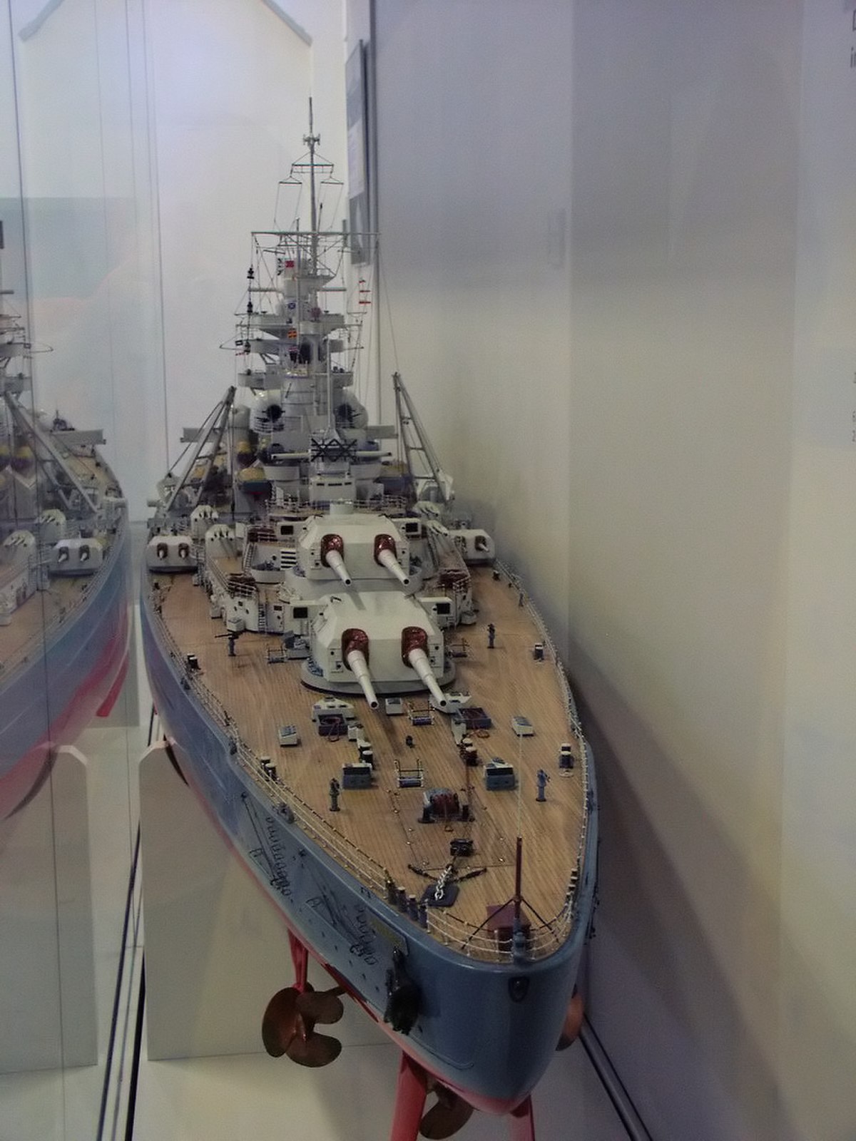 maquette de cuirassé de la classe Bismarck