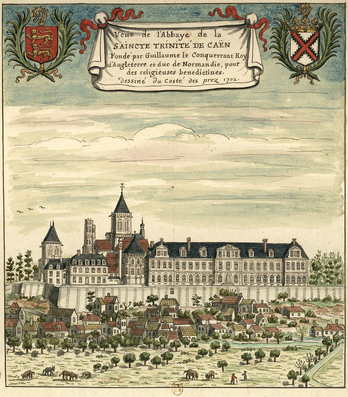 L'abbaye en 1702