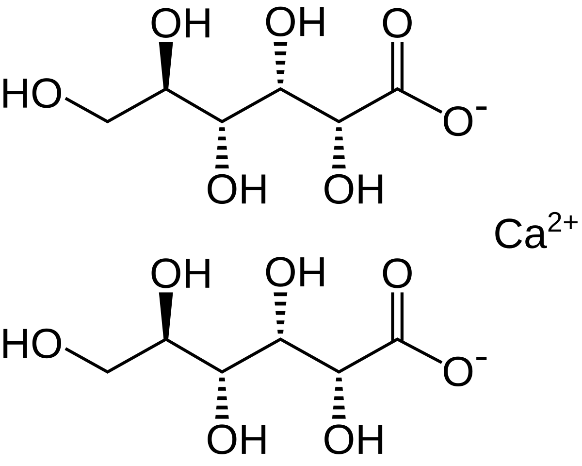Pentahydroxyéthanoate de calcium