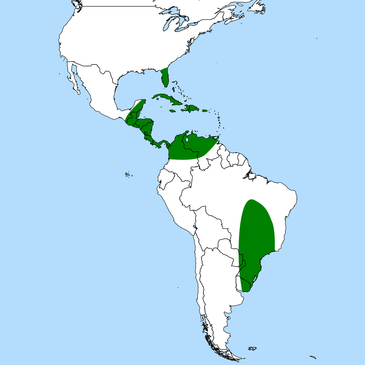 Catopsis distribution.svg