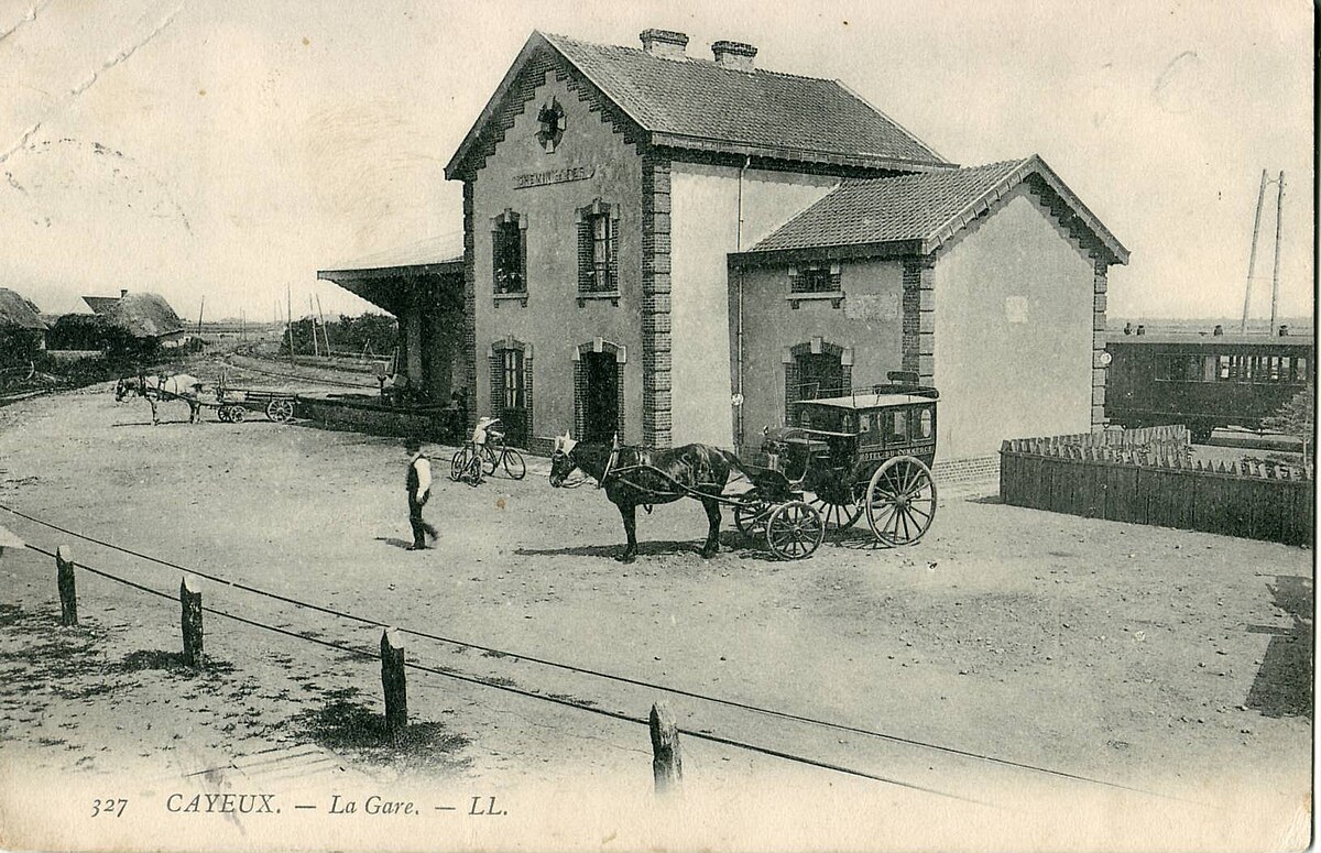 La gare de Cayeux du temps des Chemins de fer départementaux de la Somme.