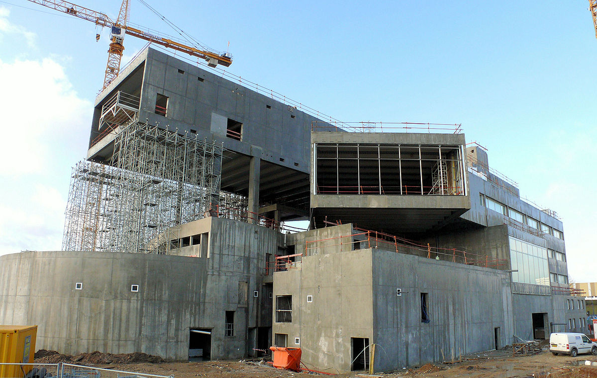 Fin de la réalisation de la structure en béton, fin décembre 2008