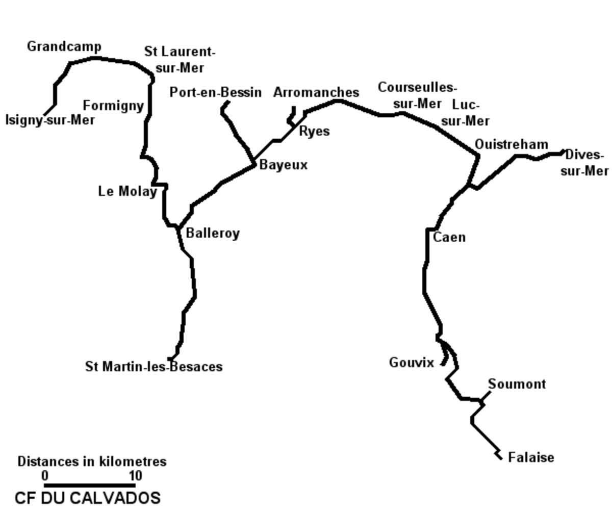 Carte des Chemins de Fer du Calvados