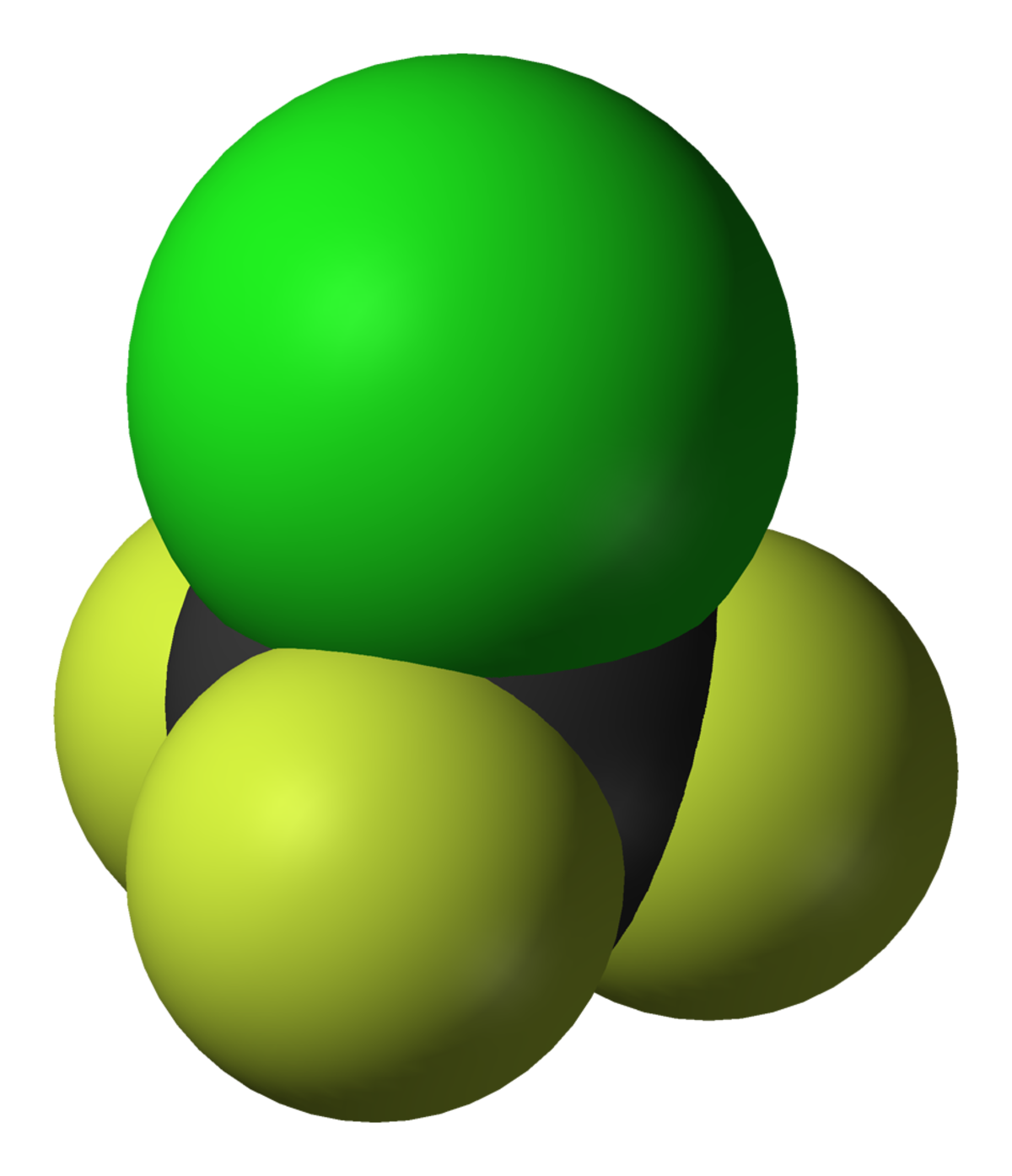 représentation du chlorotrifluorométhane