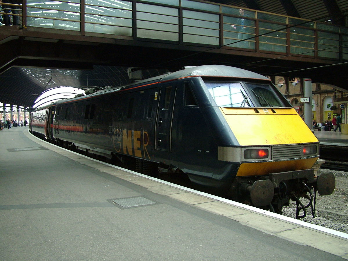 Locomotive Classe 91 de GNER en gare d'York