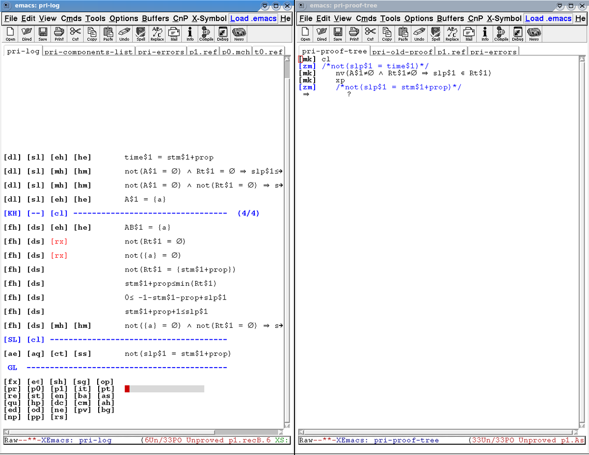Travail sur une preuve dans Click'n'Prove.