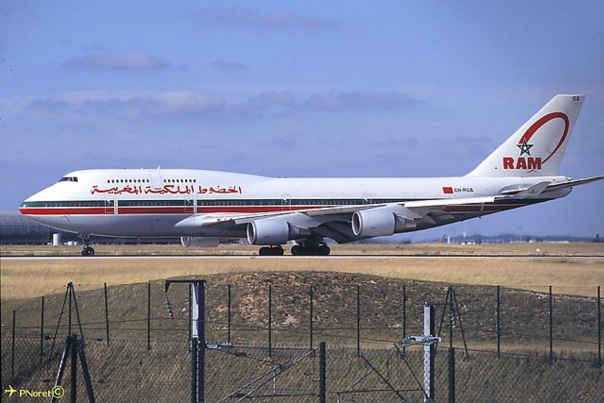 Le CN-RGA est l'unique Boeing 747 de Royal Air Maroc.