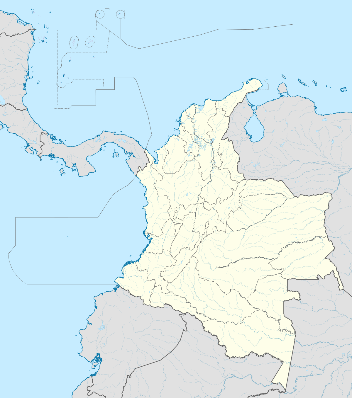 Carte de Colombie