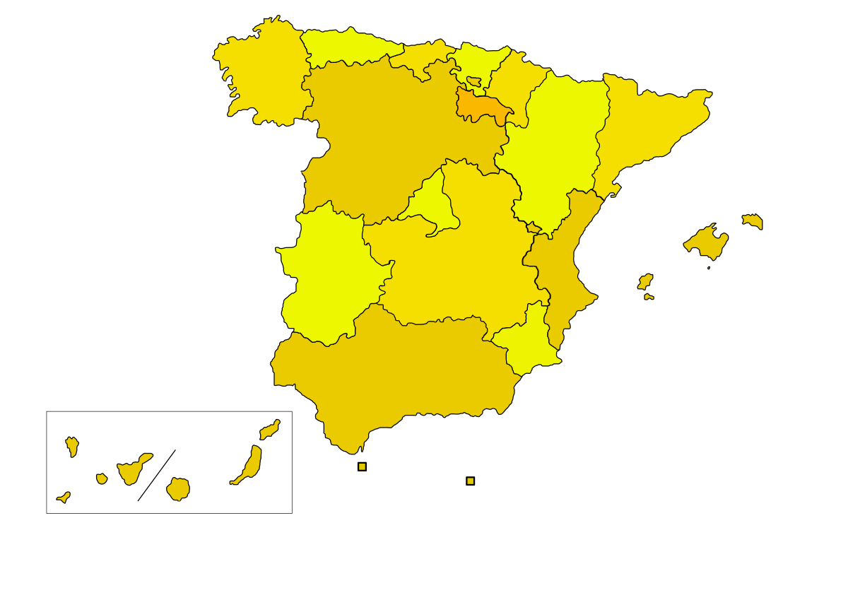 Liste des châteaux espagnols par région