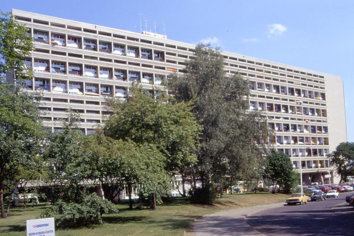 Vue générale du bâtiment.