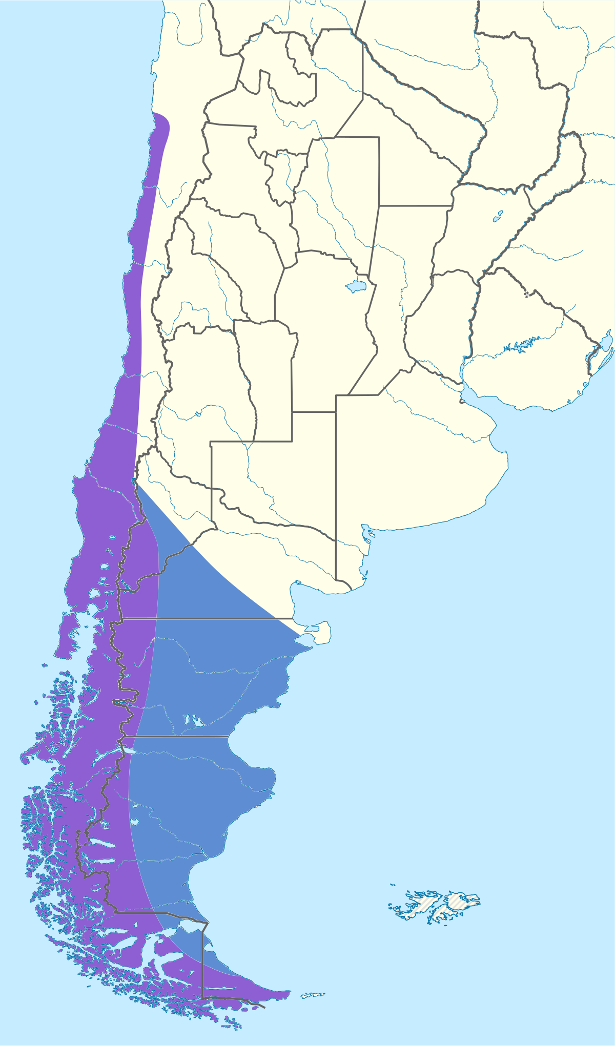 Curaeus curaeus map.svg