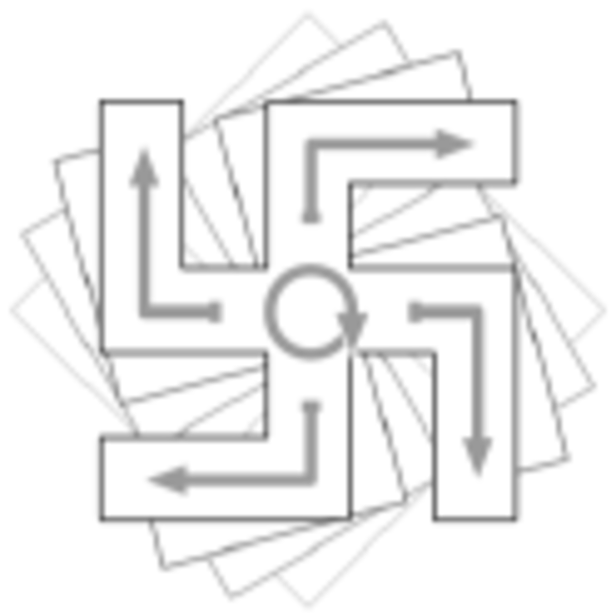 Rotation d'un svastika par illusion perceptive