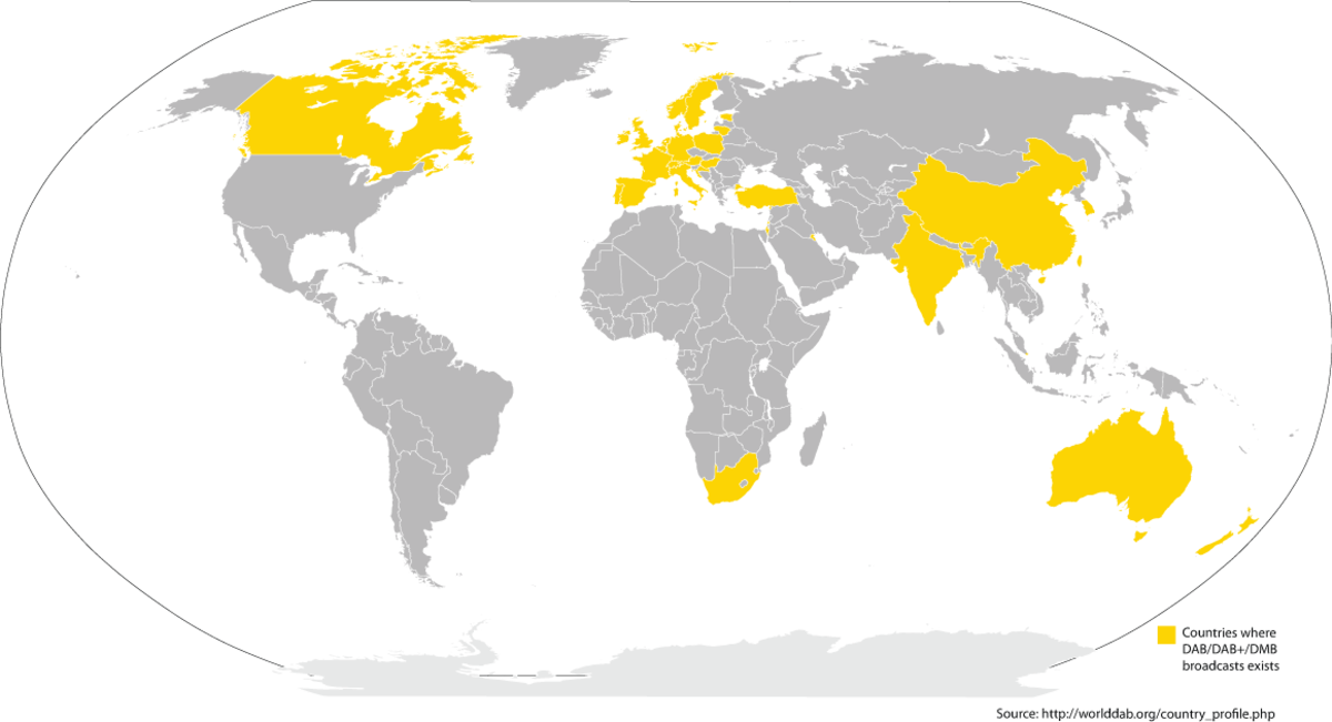 DAB, DAB+, DMB global. (WorldDMBForum country profile)