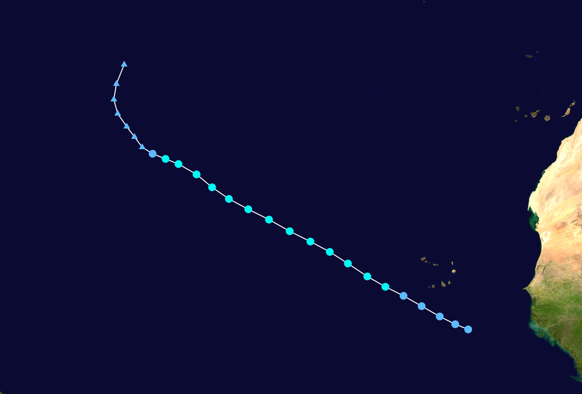 Parcours de la tempête tropicale Debby