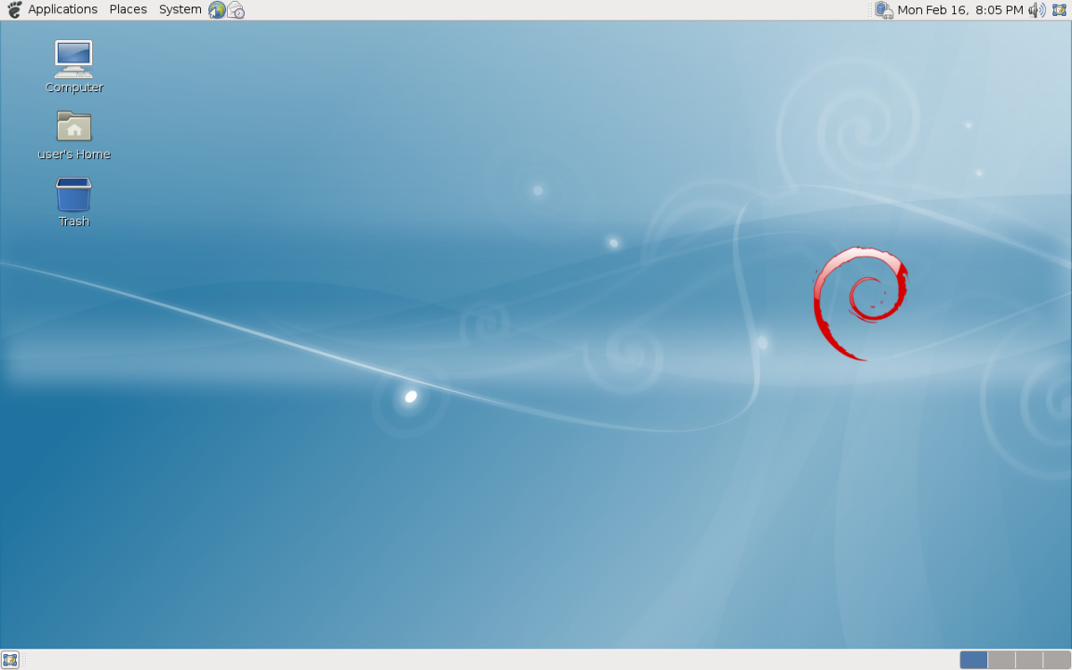 Capture d’écran de Debian GNU/Linux 5.0 (« Lenny »)