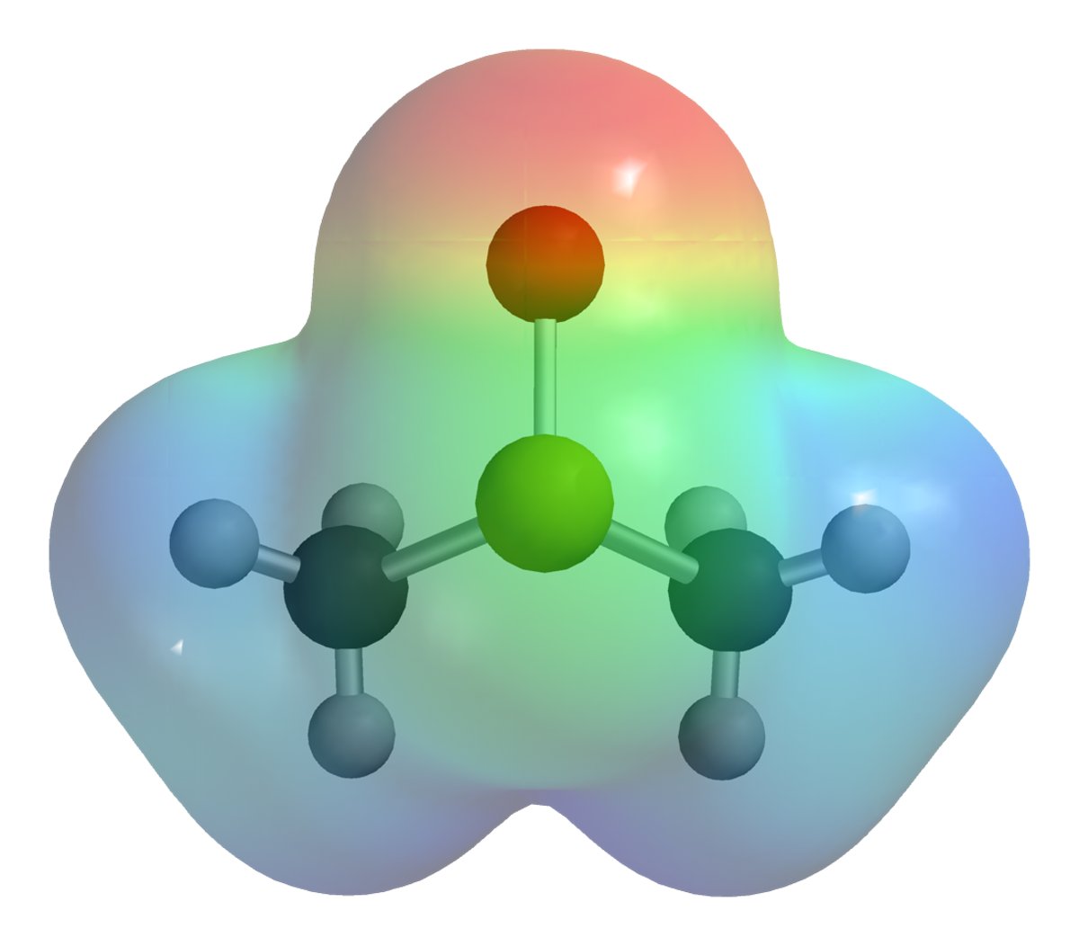 Structure 3D du diméthylsulfoxyde
