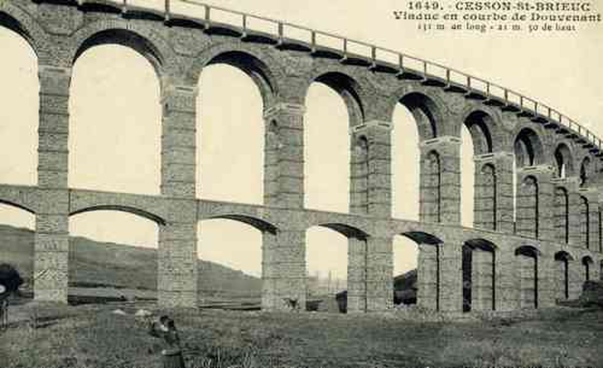 Le viaduc de Douvenant au début du siècle